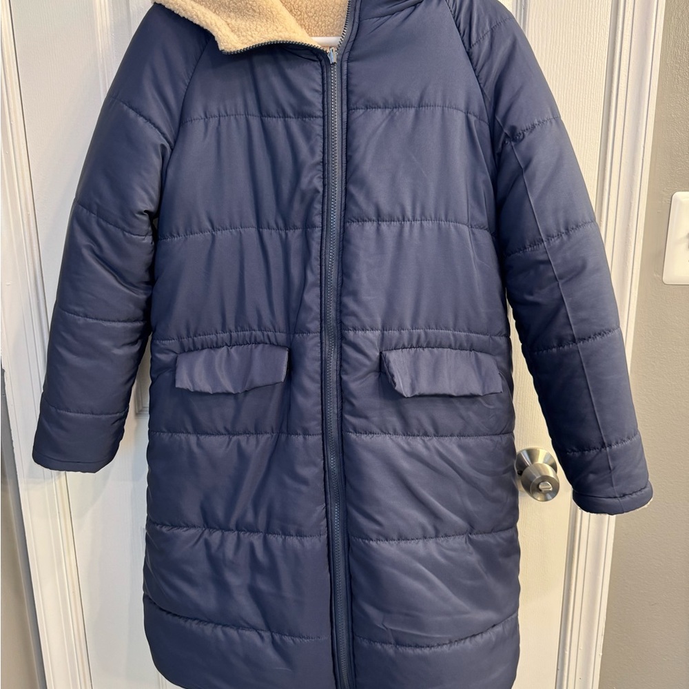 Navy Puffer Coat